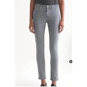 AG Adriano Goldschmied The Prima Mid-Rise Cigarette Jeans Grey Size 26R